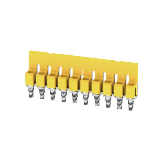 WQV 4/10 Puente atornillable amarillo de 10 polos para WDU de 4 mm²