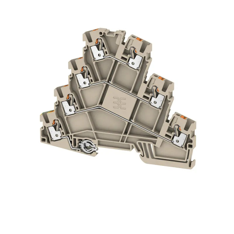 AMC 2.5 Clema 3-Pisos +PE 2.5mm² 20-12AWG 22A 690VCA Beige