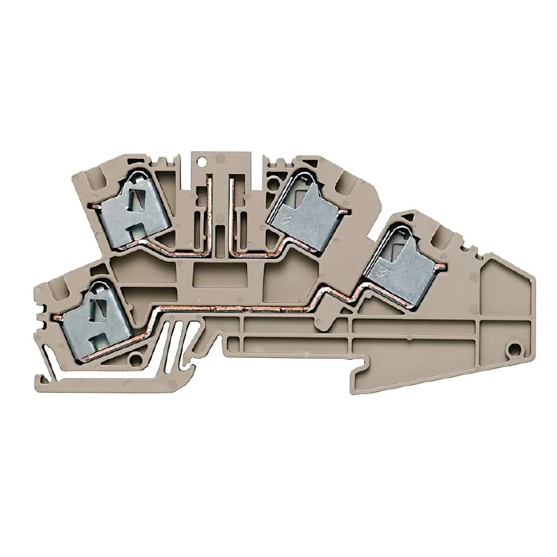 PDL 4/TR/DU O TNHE Clema 2-Pisos seccionable 2.5mm² 30-12AWG 24A 500VCA Beige