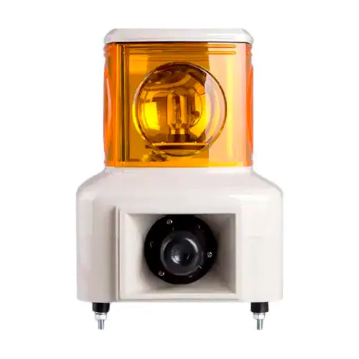 Torreta cuadrada 140mm Luz giratoria+buzzer 100dB 110VCA 1 Stack Amarillo