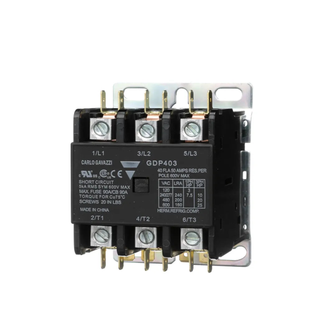 CONTACTOR PROP DEFINIDO 3PST-NO 3P 40A 20HP 600V M/PANEL