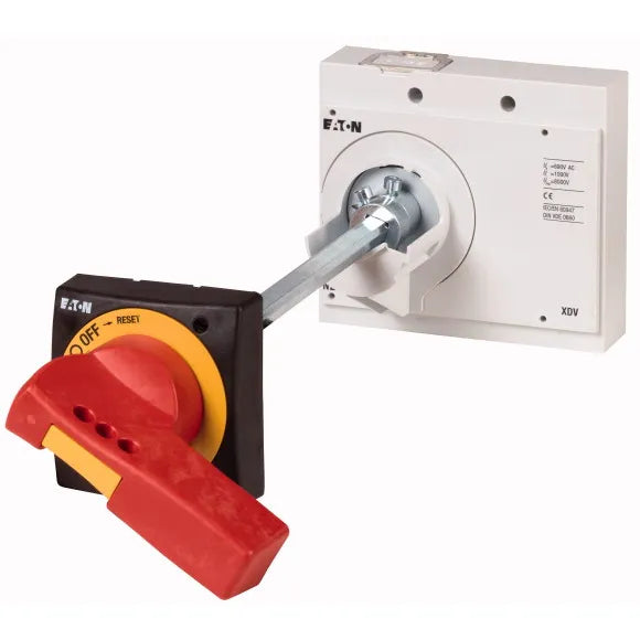 NZM3-XTVDVR Maneta giratoria montaje en puerta rojo-amarillo Tamaño 3