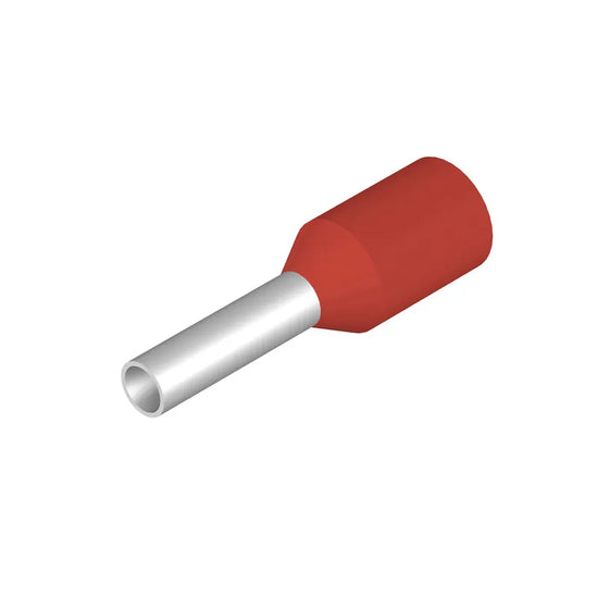 H1,0/12D R Terminal tipo ferrul aislado 12L 1mm² 17AWG DIN Rojo 500PZ