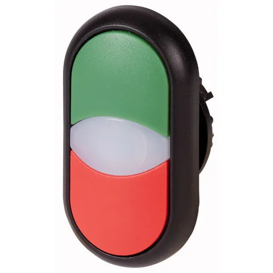 M22S-DDL-GR Botón doble Momentáneo iluminado Verde/Rojo