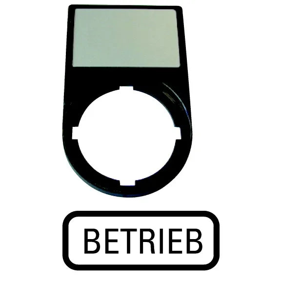 M22-ST-XD7 RMQ-Titan Portaetiqueta Negro con etiqueta BETRIEB