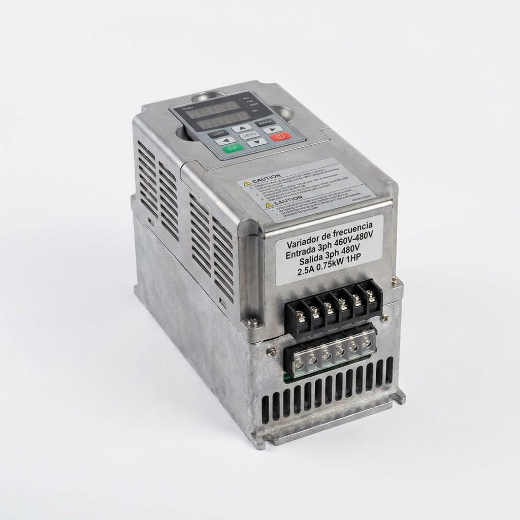 Variador de frecuencia Entrada 3ph 460V-480V Salida 3ph 480V 2.5A 0.75kW 1HP