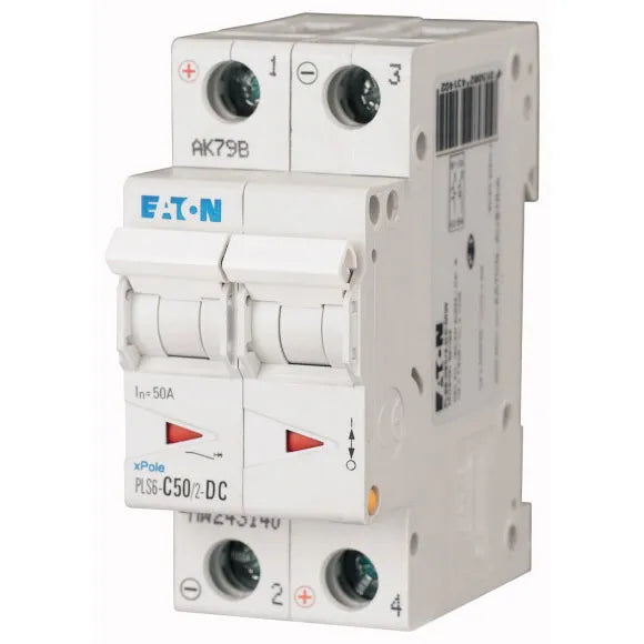 PLS6-C50/2-DC-MW Xpole Interruptor termomagnético para DC 2P 50A 6kA Curva C