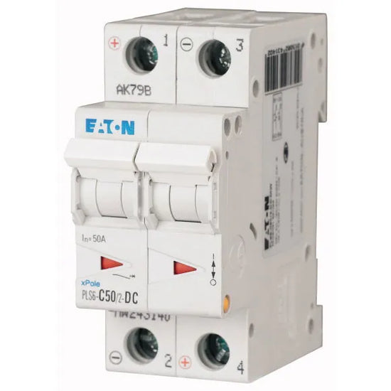 PLS6-C50/2-DC-MW Xpole Interruptor termomagnético para DC 2P 50A 6kA Curva C