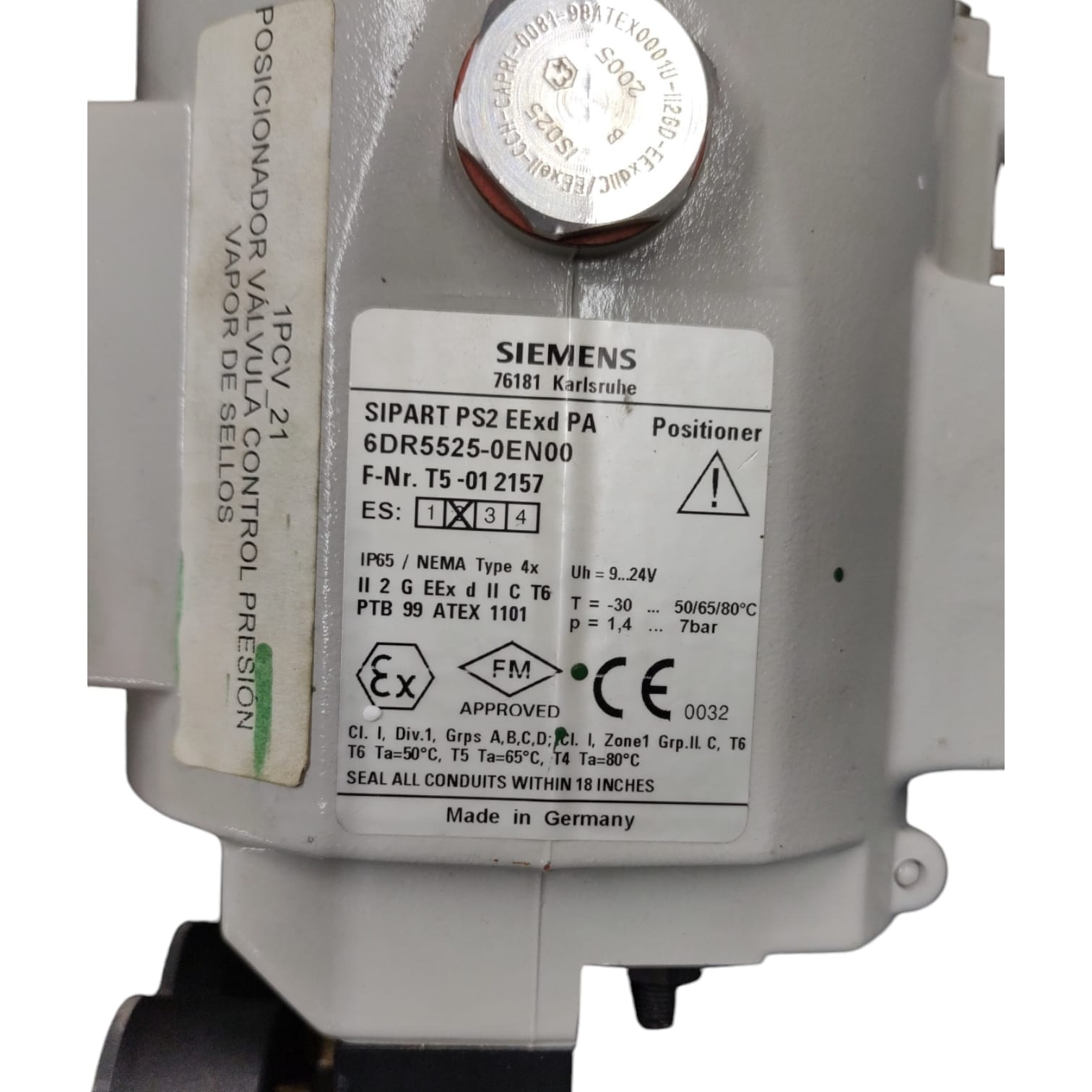 Siemens 6dr5525-0en00 posicionar de válvula de presión