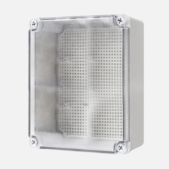 Caja de distribucion sobrep. p. trans. c/plat. 200HX150WX100Dmm Plastic PC IP67
