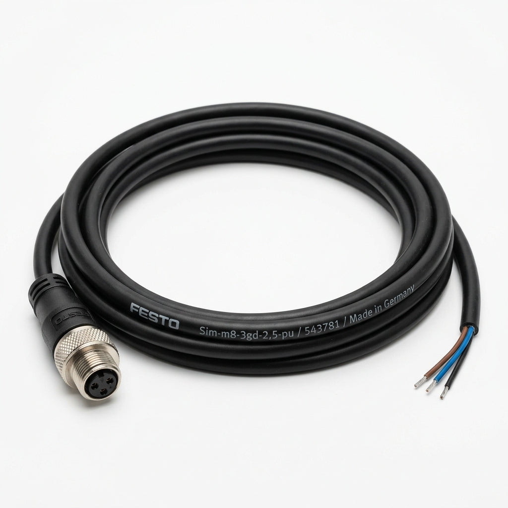 Festo Sim-m8-3gd-2,5-pu Cable de conexión