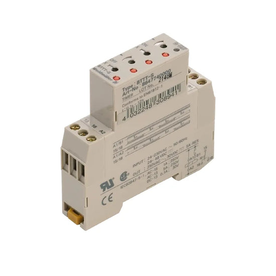 BTTT-S Relé temporizador Emisor de pulso 0.10s–120h 24VUC-240VCA 1CO