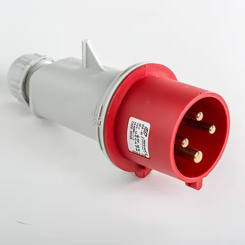 Clavija aérea 32A 3P+T 400VCA 6h Rojo IP44