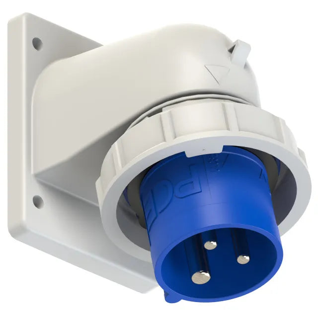 Clavija empotrar/rect. 2P+T 6H 32A 230V IP67 Azul