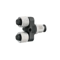 SAI-Y-4S-M12/M12 Conector Y 1 macho M12 2 hembra M12 4P