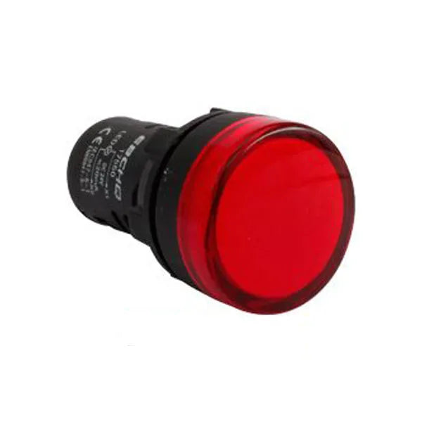 EBCHQ Indicador luminoso plano 22mm tipo luz piloto LED 130VAC/DC Rojo