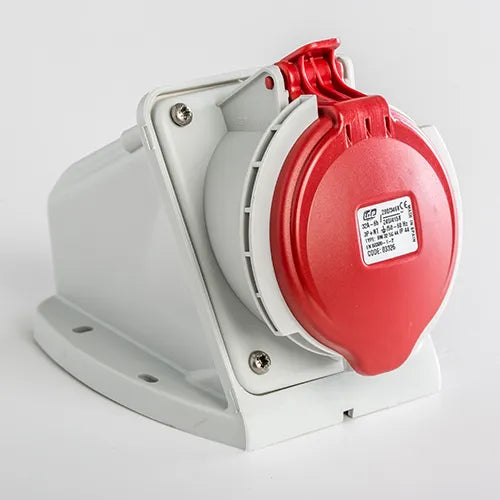 Base mural 32A 3P+N+T 220/400VCA 6h Rojo IP44