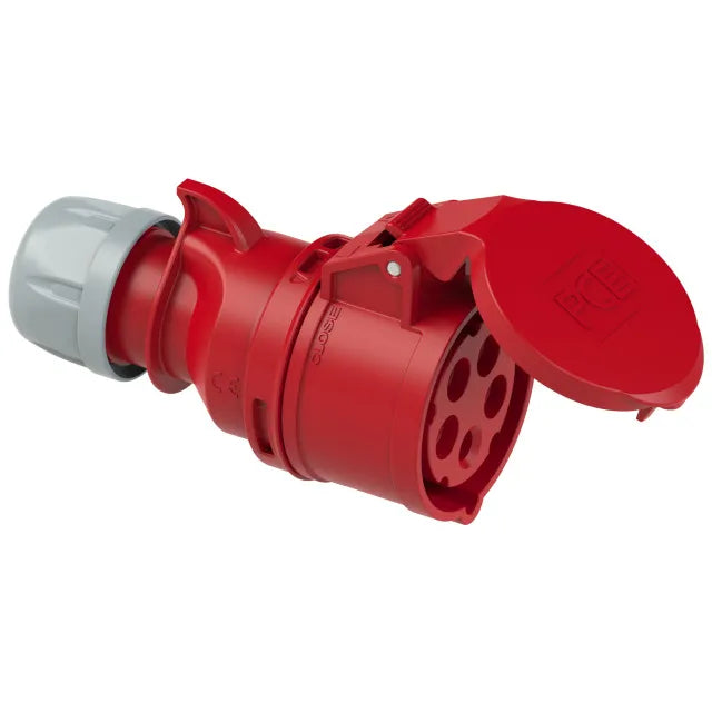 3206 Base aerea 3P+N+T 6H 32A 440V IP44 Rojo