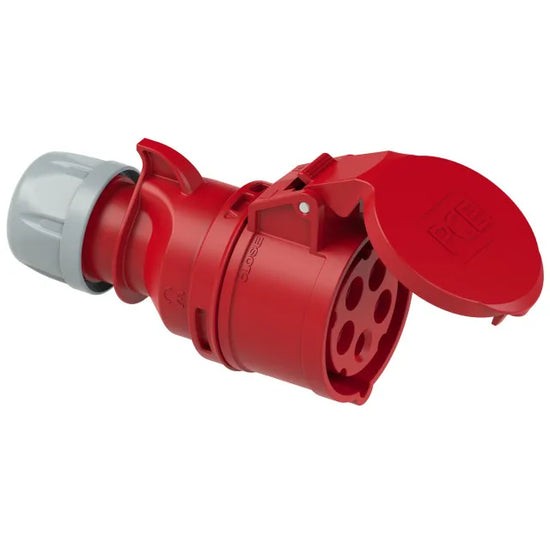3206 Base aerea 3P+N+T 6H 32A 440V IP44 Rojo