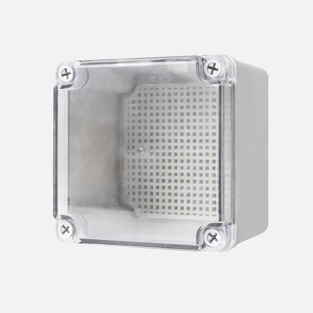 Caja de distribucion sobrep. p. trans. c/plat. 125HX125WX100Dmm Plastic PC IP67