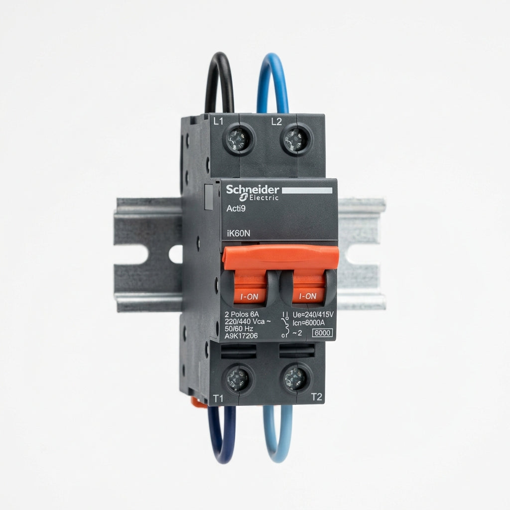 FESTO Interruptor termomagnético Acti9 2 Polos 6 A 220/440 Vca  Schneider Electric