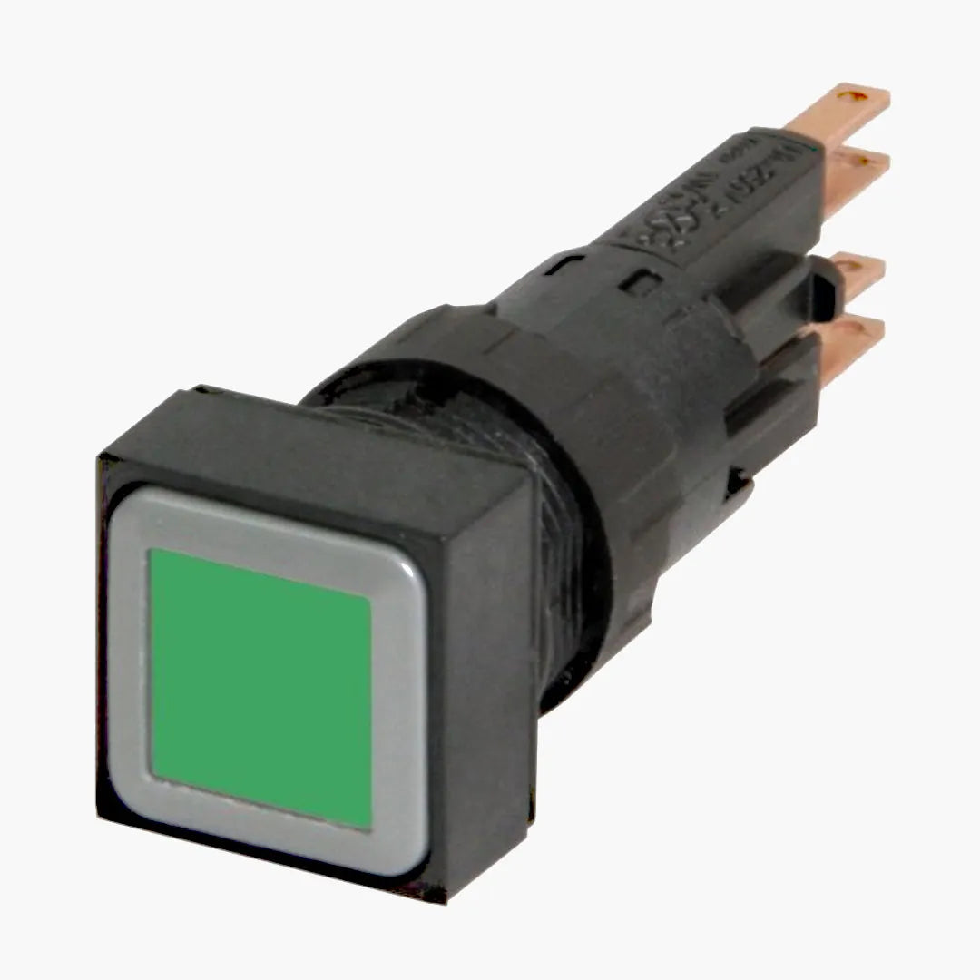 Q18DR-GN BOTON PULSADOR VERDE  C/ENCLAV