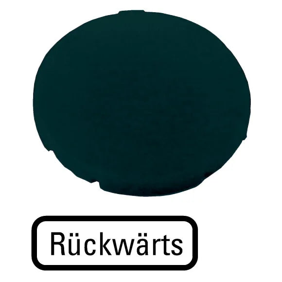 M22-XD-S-D16 RMQ-Titan Placa para Botón diseño-Plano color Negro -RÜCKWÄRTS-