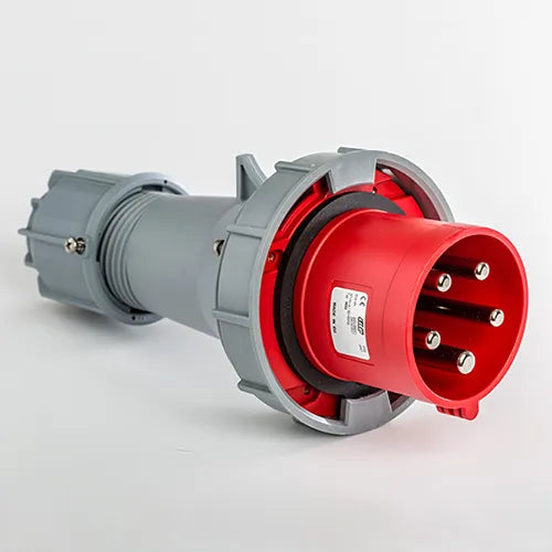 Clavija aérea 63A 3P+N+T 220/400VCA 9h Rojo IP66-IP67