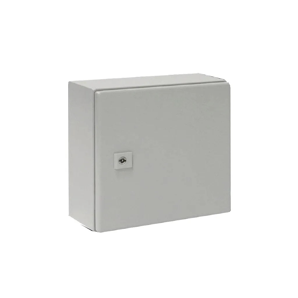 AE Gabinete mural de chapa de acero 1P 300Hx300Wx155Dmm RAL7035 IP66 NEMA 4