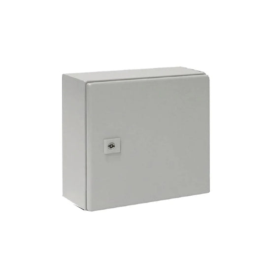 AE Gabinete mural de chapa de acero 1P 300Hx300Wx155Dmm RAL7035 IP66 NEMA 4