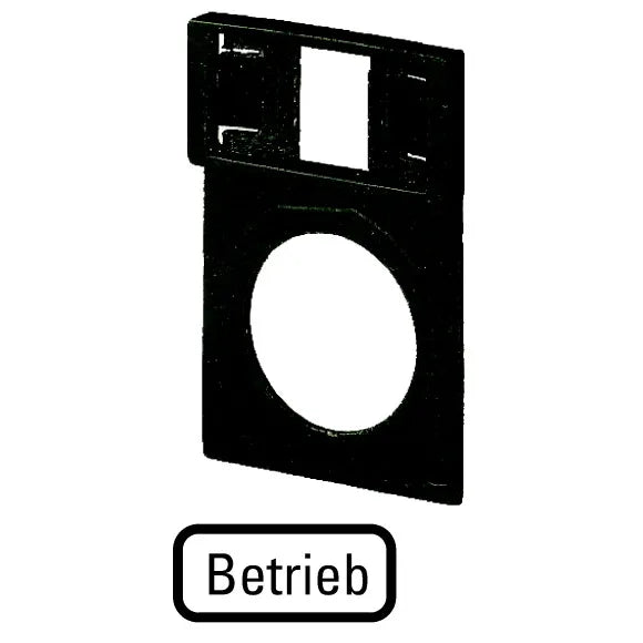 Q25TS-183 RMQ16 Portaetiqueta Negro con etiqueta BETRIEB