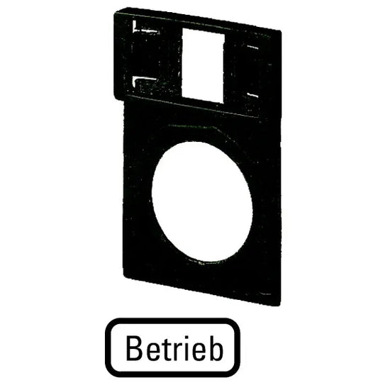 Q25TS-183 RMQ16 Portaetiqueta Negro con etiqueta BETRIEB