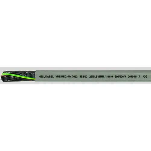 JZ-500 Cable control 5×16, 80°C, cobre, PVC/Gris, negro con num, 500v