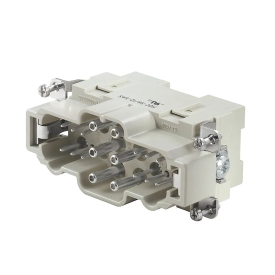 HDC S6 12 SAS Inserto macho combinado C/Tornillo Axial 6P+12+PE 48A 690V Grupo 6