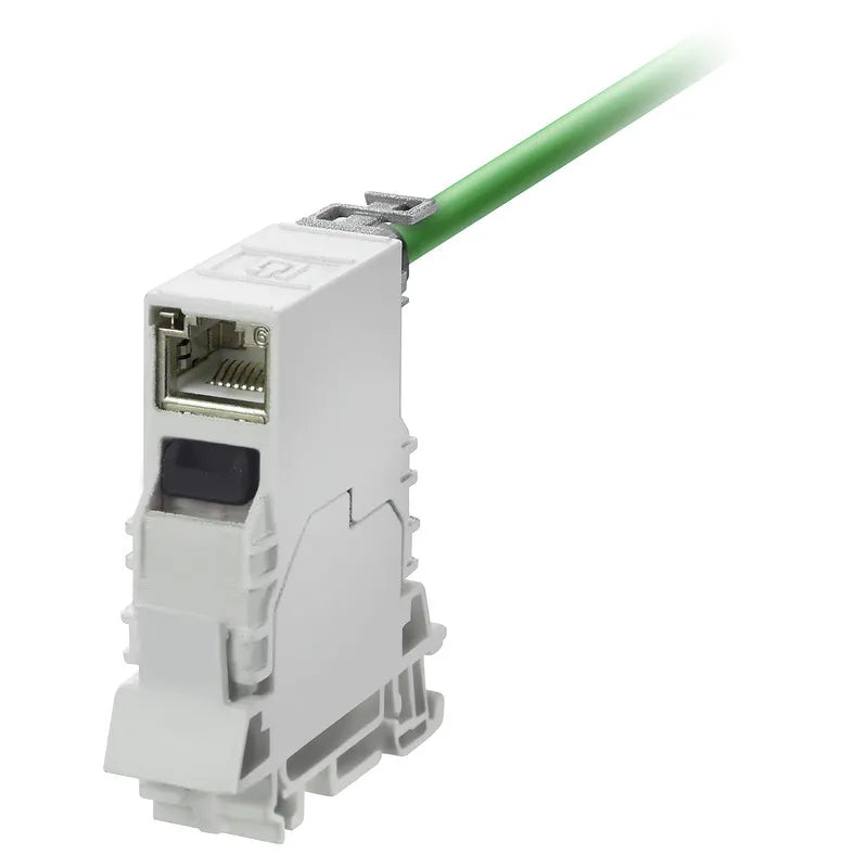 IE-TO-RJ45-FJ-A Conector hembra RJ45 CAT 6A/IDC TIA-A para Riel DIN Salida Recta