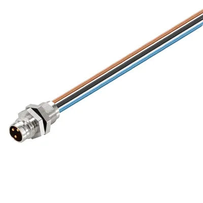 SAIE-M8S-3-0.5U-FP-M8 Conector de instalación PL macho M8 3P empotrar M8 0.5mt