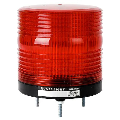 Baliza LED de 115mm Luz fija / intermitente + zumbador 80dB 24VCA/CD Rojo