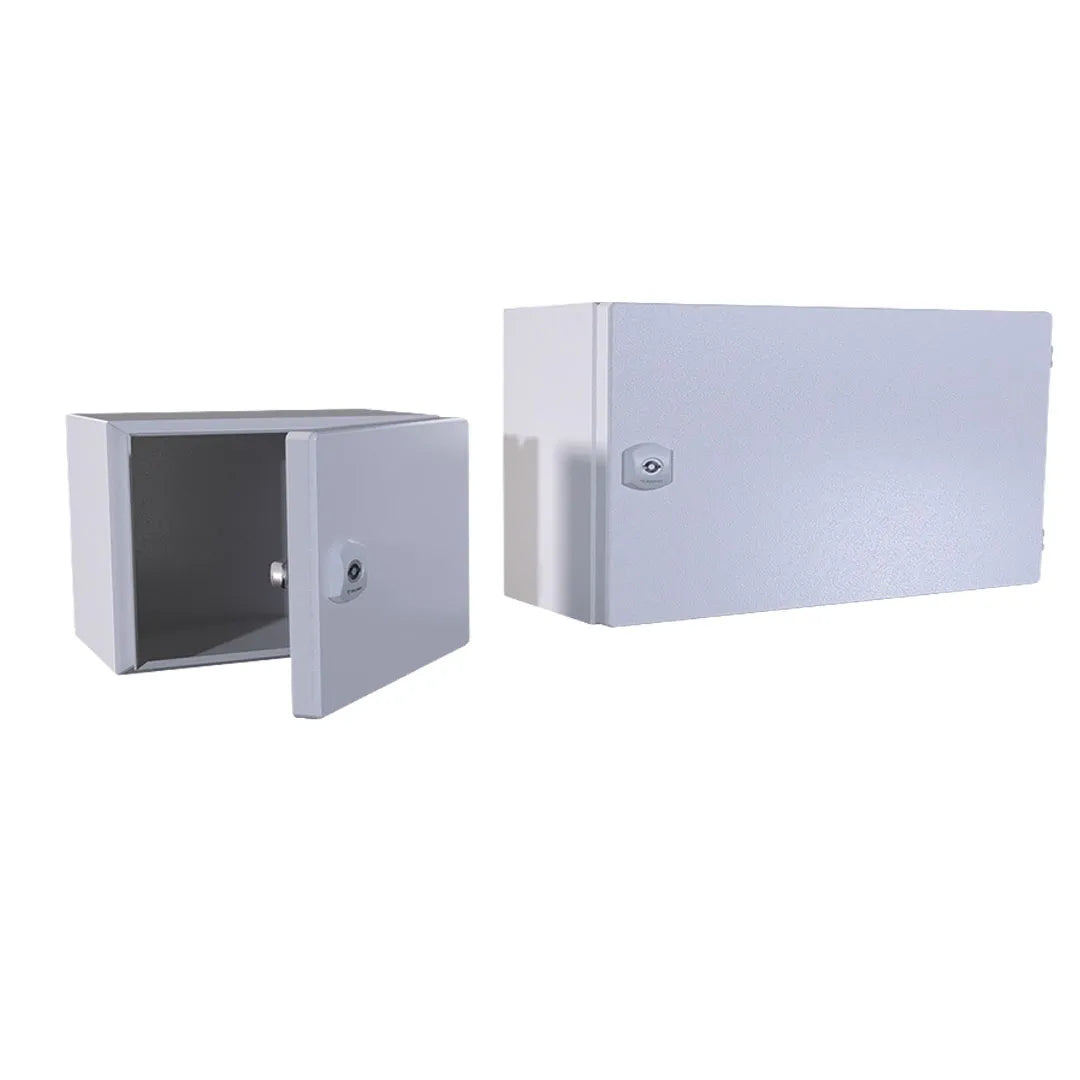 DM Gabinete mural de chapa de acero 1P 250Hx200Wx150Dmm RAL7035 IP66 NEMA 4