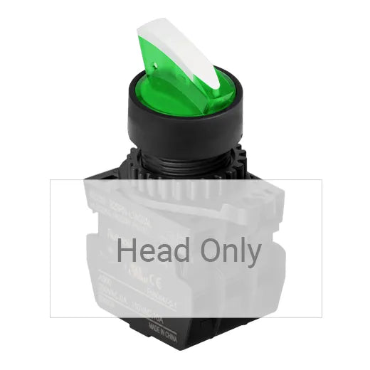 S2SRN-L3BG Selector de palanca corta iluminado 2 posiciones 22mm mantenido verde