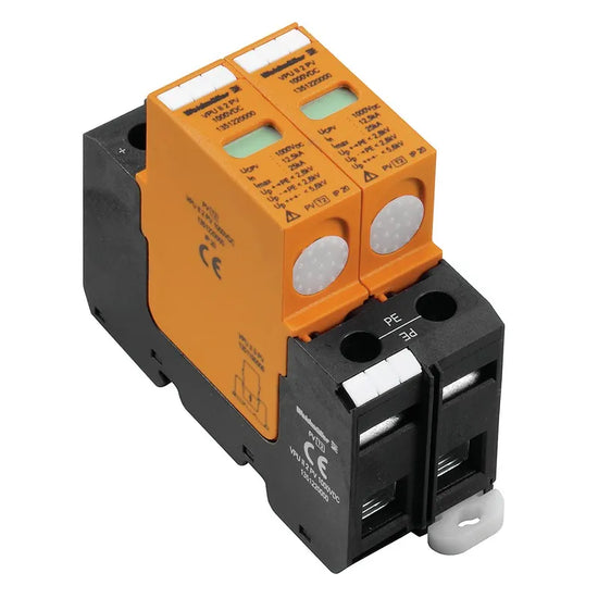 VPU II 2 PV 1000V DC Protector de sobretensión 2 polos +, – 1000V 25kA