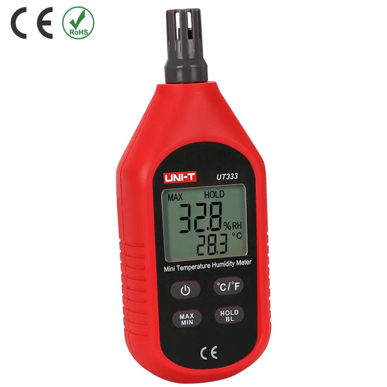 Mini medidor de temperatura y humedad -10°-60°C, 0%-100%RH, 1/s