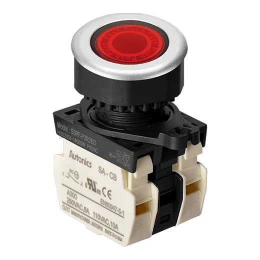 PUL ILUM 30mm ROJO NC MOD RAZ 12-24V