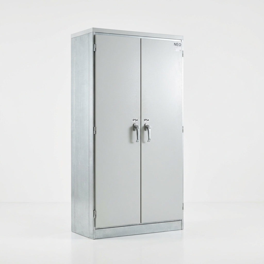 NEO Armario de acero galvanizado 2000Hx1000Wx500Dmm 2 puertas IP54 RAL7035