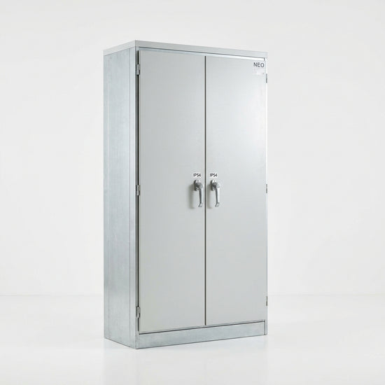 NEO Armario de acero galvanizado 2000Hx1000Wx500Dmm 2 puertas IP54 RAL7035