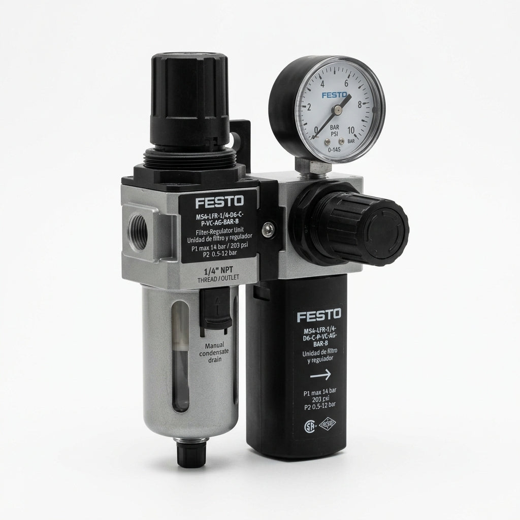 FESTO MS4-LFR-1/4-D6-C-P-VC-AG-BAR-B