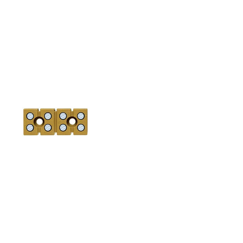 Regletas de conexión atornillada 4 polos 2.5mm² 22-14AWG 24AA 400VCA Ocre