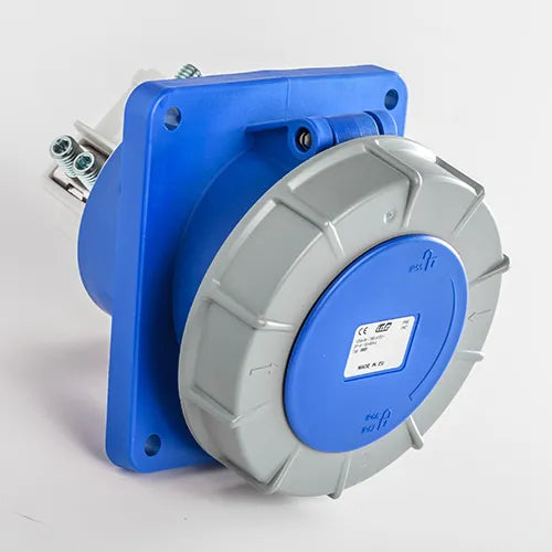Base empotrar inclinada 125A 2P+T 230VCA 6h Azul IP66-IP67