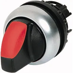 M22-WRLK-R Selector T/Palanca iluminado 2 pos B/plata 22mm Mantenido Rojo