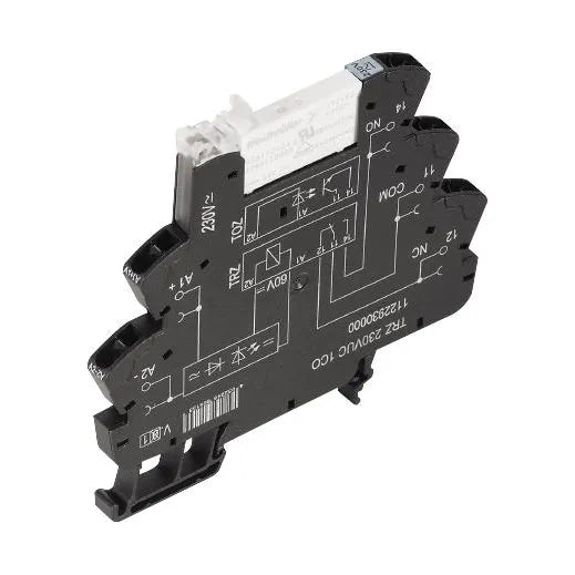 TRS 120VAC RC 1CO Interfaz relé RSS + Base 6.4mm 120VCA 1CO 1NA1NC 6A 250V