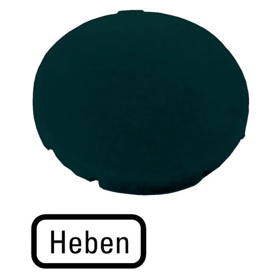 M22-XD-S-D17 RMQ-Titan Placa para Botón diseño-Plano color Negro -HEBEN-